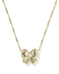 Haley Bow Gold Short Pendant Necklace