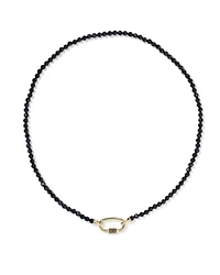 Emery Gold Beaded Strand Necklace