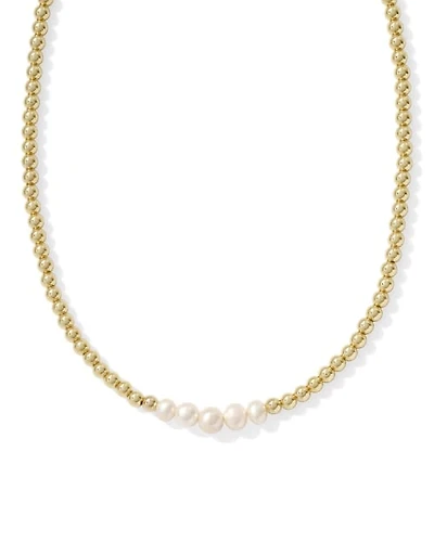 Eve Gold Beaded Strand Necklace Freshwater Cultured Pearl