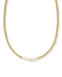Eve Gold Beaded Strand Necklace Freshwater Cultured Pearl