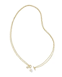 Eve Gold Chain Multi Strand Necklace Freshwater Cultured Pearl
