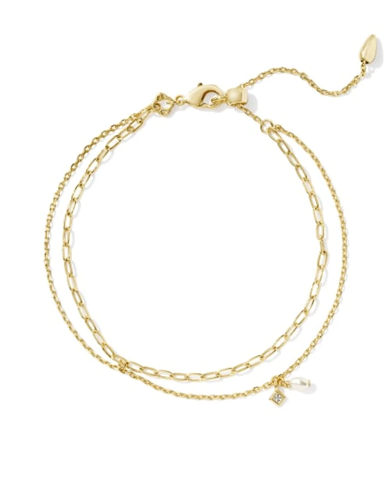 Eve Gold Multi Strand Bracelet Freshwater Cultured Pearl