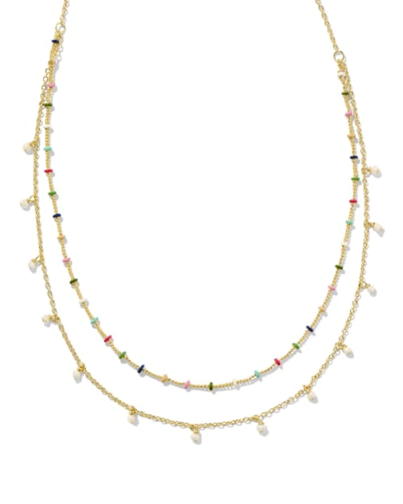Eve Gold Multi Strand Necklace Mix