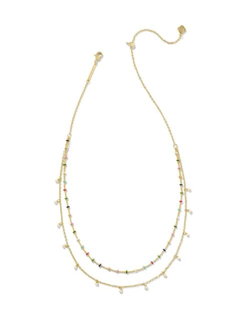 Eve Gold Multi Strand Necklace Mix