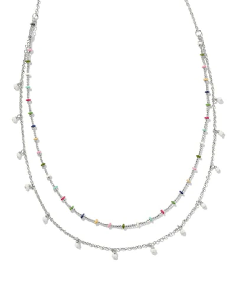 Eve Silver Multi Strand Necklace Mix