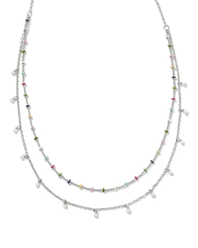 Eve Silver Multi Strand Necklace Mix