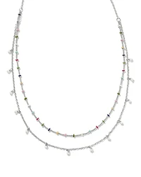 Eve Silver Multi Strand Necklace Mix