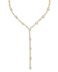 Lexi Silver Y Necklace White CZ