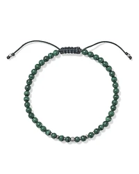 Otto Oxidized Sterling Silver Beaded Bracelet Blue Tiger's Eye