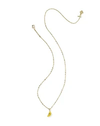 Lemon Gold Short Pendant Necklace