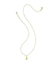 Lime Gold Short Pendant Necklace