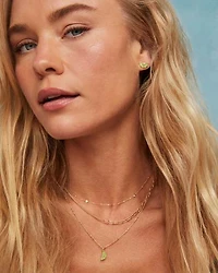 Lime Gold Short Pendant Necklace