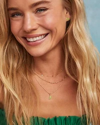 Lime Gold Short Pendant Necklace