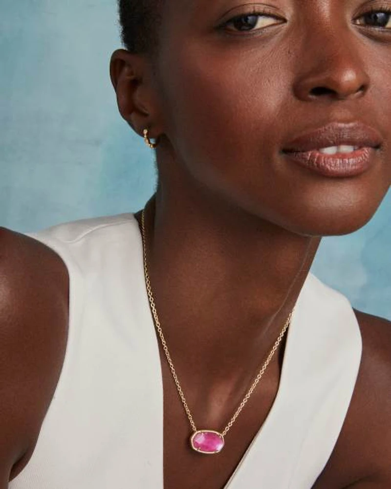 Elisa Gold Statement Short Pendant Necklace