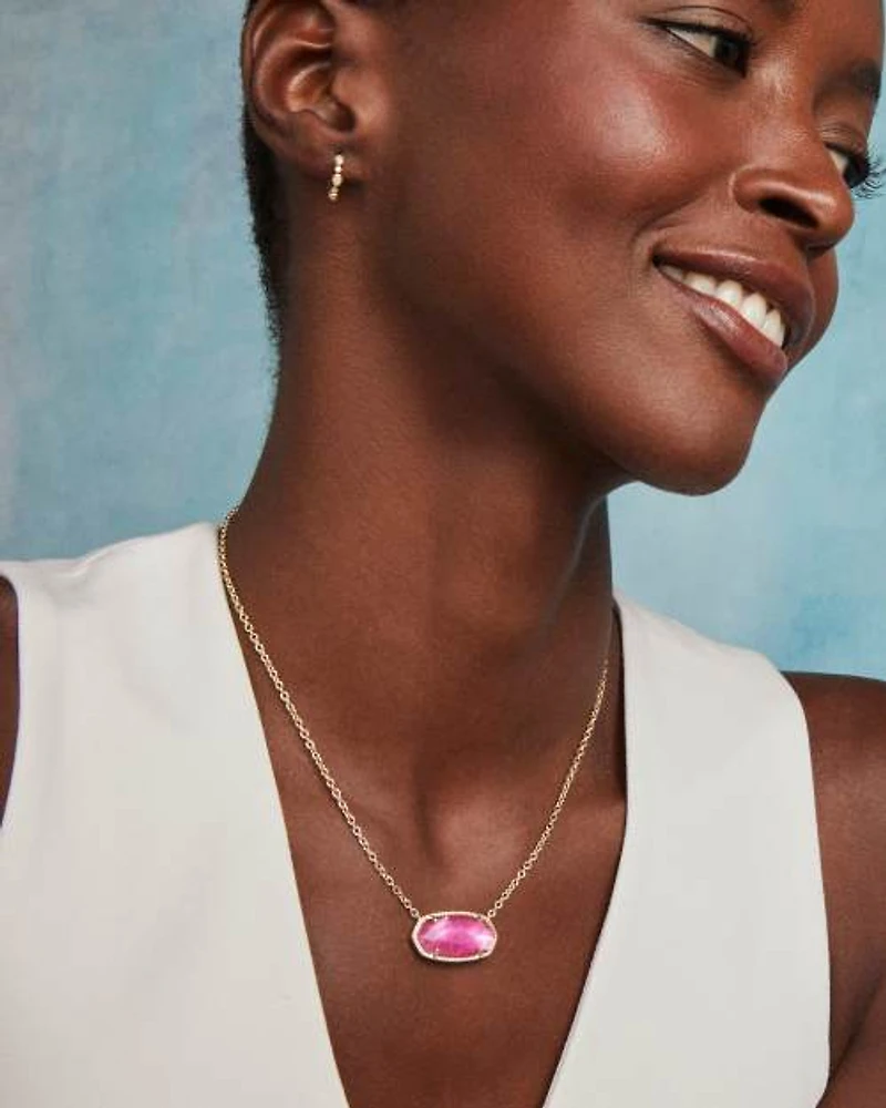 Elisa Gold Statement Short Pendant Necklace