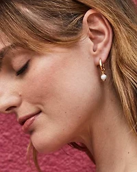 Brooklyn Convertible Pearl 18k Gold Vermeil Charm Earrings in Freshwater Cultured Pearl