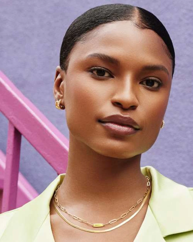 Marlee Paperclip Chain Necklace 18k Gold Vermeil