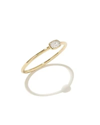 Marisa 14k White Gold Oval Solitaire Band Ring Diamond