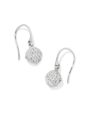 0.13 ct Matilda 14k White Gold Drop Earrings in White Diamond