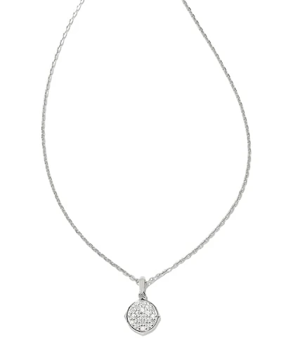 0.1 ct Matilda 14k White Gold Pendant Necklace in White Diamond