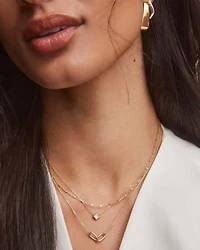 22 Inch Single Satellite Chain Necklace Mixed Metal