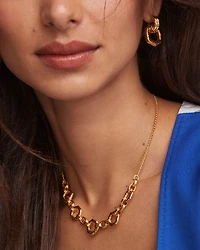 Davie 18k Gold Vermeil Open Frame Huggie Earrings