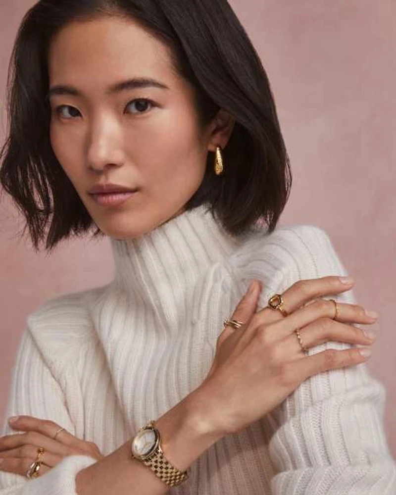 Davie Sterling Silver Open Frame Ring