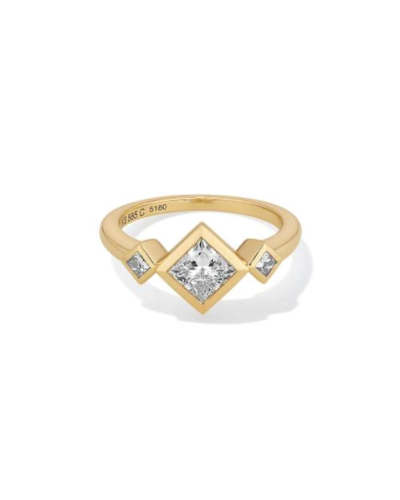 0.85 ct Lab Grown Diamond Michelle 14k Yellow Gold Band Ring