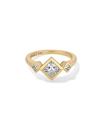 0.85 ct Lab Grown Diamond Michelle 14k Yellow Gold Band Ring