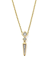 0.2 ct Lab Grown Diamond Michelle 14k Yellow Gold Small Spike Pendant Necklace