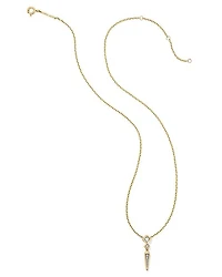 0.2 ct Lab Grown Diamond Michelle 14k Yellow Gold Small Spike Pendant Necklace