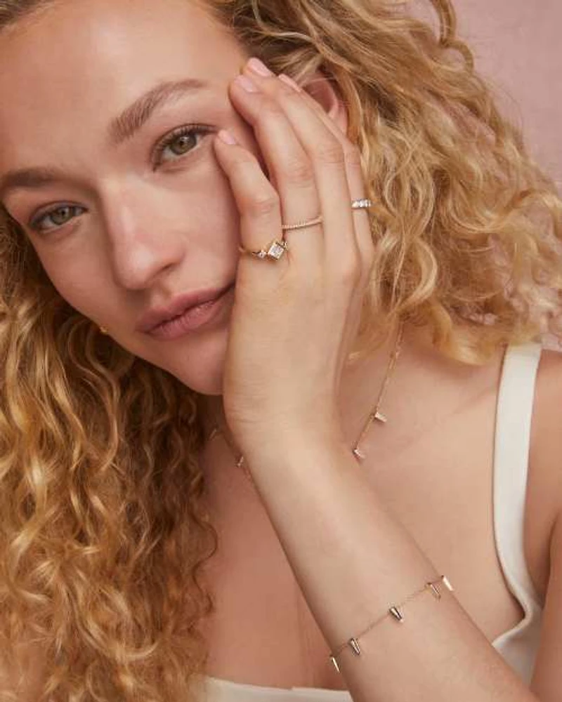 0.85 ct Lab Grown Diamond Michelle 14k Yellow Gold Band Ring