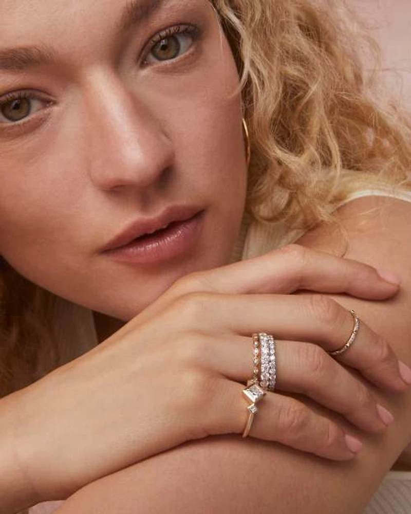 0.85 ct Lab Grown Diamond Michelle 14k Yellow Gold Band Ring