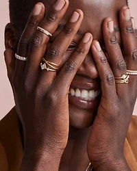 0.85 ct Lab Grown Diamond Michelle 14k Yellow Gold Band Ring