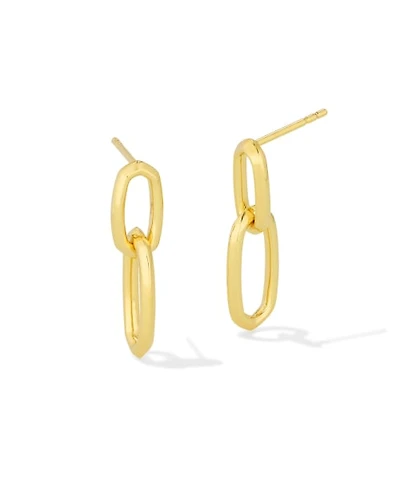 Danielle 18k Gold Vermeil Interlocking Drop Earrings