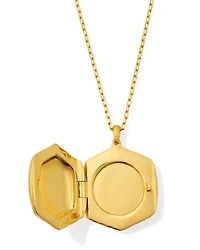 Davie 18k Gold Vermeil Locket Pendant Necklace
