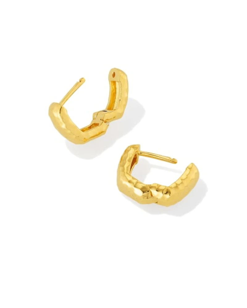 Davie Sterling Silver Metal Huggie Earrings