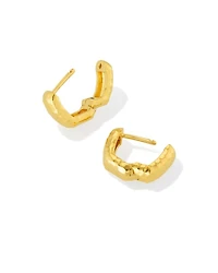 Davie Sterling Silver Metal Huggie Earrings