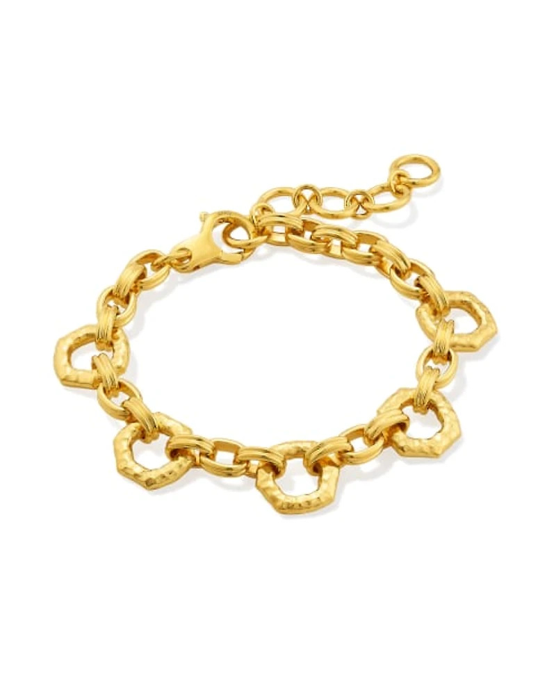 Davie 18k Gold Vermeil Open Frame Chain Bracelet