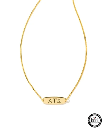 Alpha Gamma Delta Pendant Necklace Sterling Silver