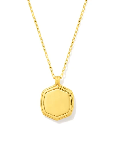 Davie Ridged Pendant Necklace 18k Gold Vermeil