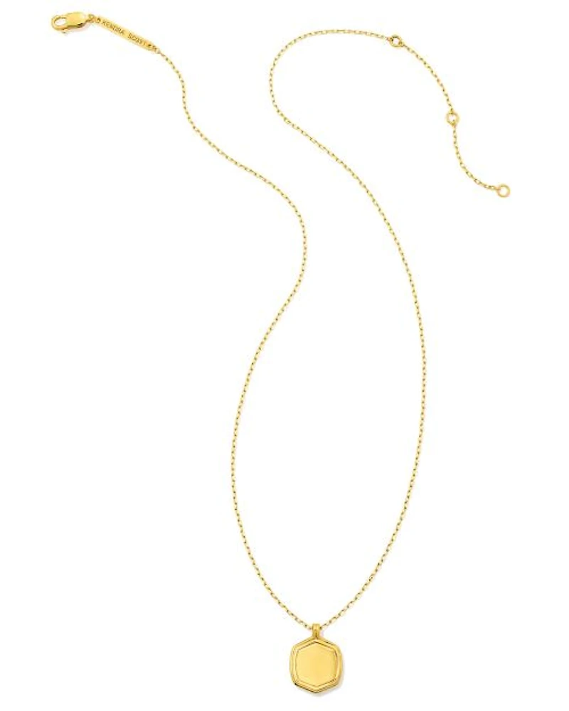 Davie Ridged Pendant Necklace 18k Gold Vermeil