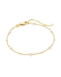 Emmaline Sterling Silver Delicate Chain Bracelet Freshwater Cultured Pearl