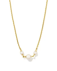 Emmaline Sterling Silver Trio Pendant Necklace in Freshwater Cultured Pearl