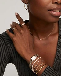 0.12 ct Michelle 14k Yellow Gold Delicate Bracelet in White Diamond