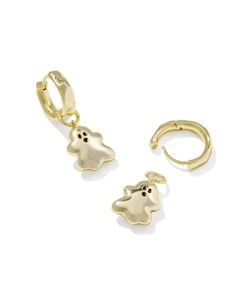 Ghost Gold Convertible Huggie Earrings