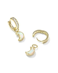 Moon Gold Convertible Huggie Earrings