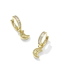 Moon Gold Convertible Huggie Earrings