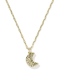 Moon Gold Short Pendant Necklace