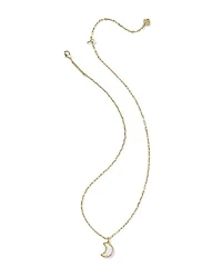 Moon Gold Short Pendant Necklace